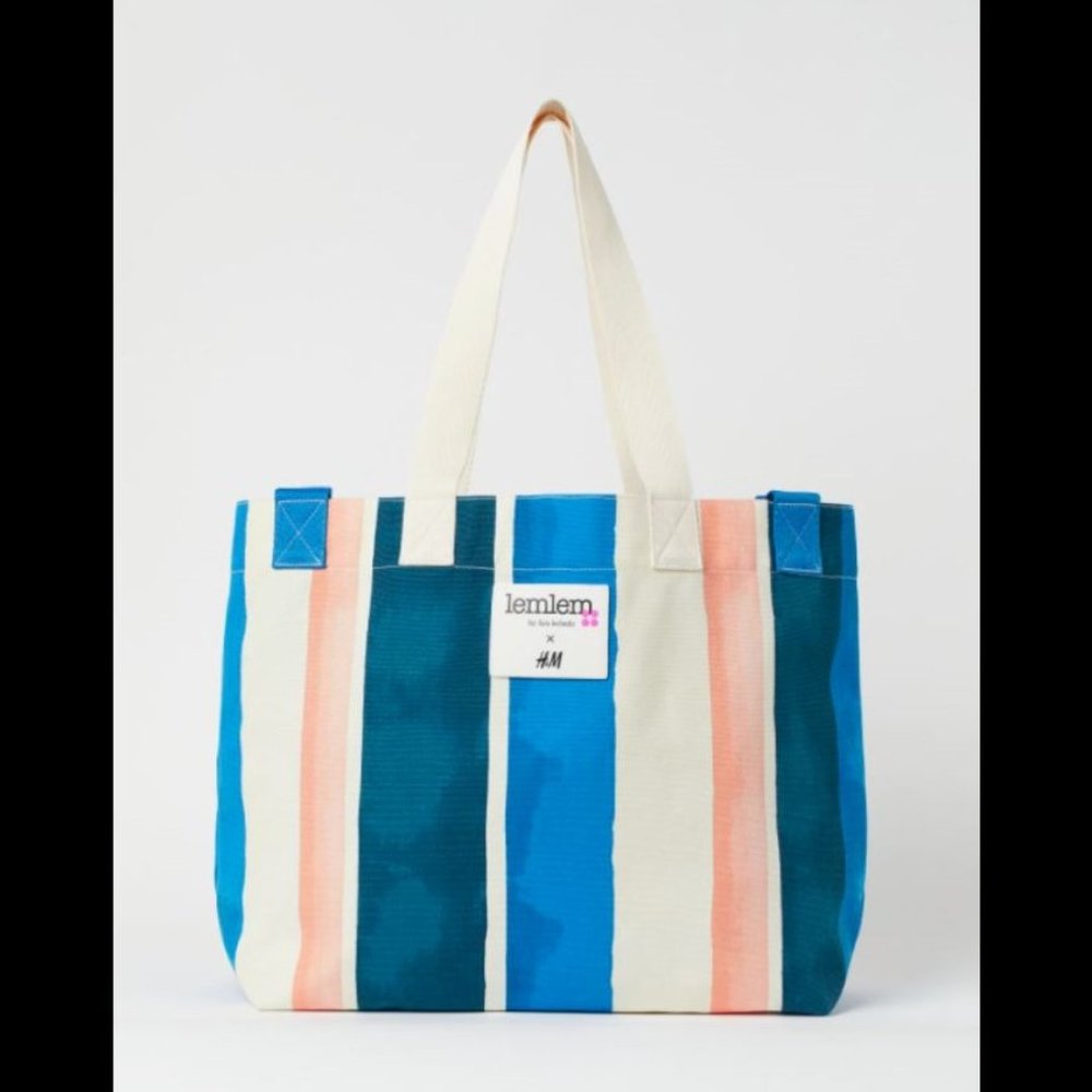 Lemlem x H&M Canvas Tote SOLD OUT Cotton LIMITED Bag NWT Shopper Travel BlogFave